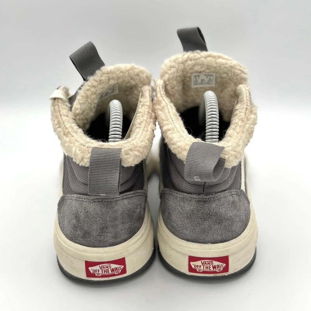 Vans Womens Hi MTE Ultrarange 8 Grey Gorpcore Trail Hiking Sherpa Lined Boots